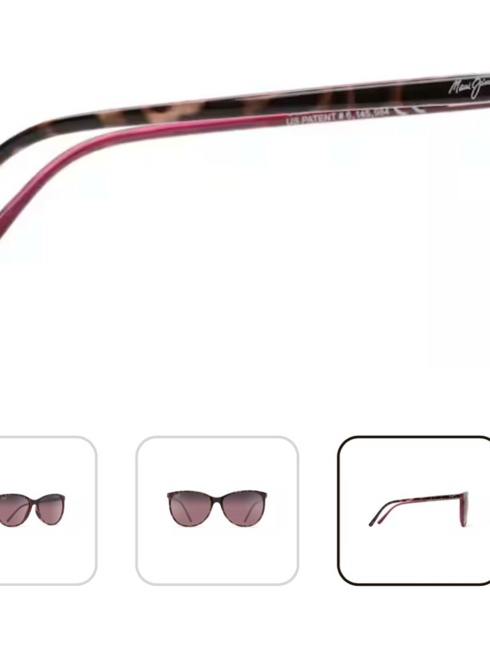 Maui Jim Women’s Rose Tortoiseshell Sunglasses - Polarized Pink Lenses - Picture 3 of 3
